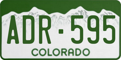 CO license plate ADR595