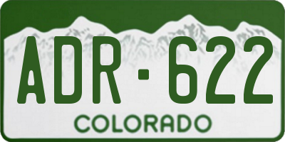 CO license plate ADR622