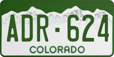 CO license plate ADR624