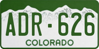 CO license plate ADR626