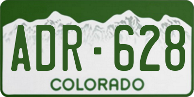 CO license plate ADR628