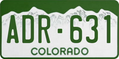 CO license plate ADR631