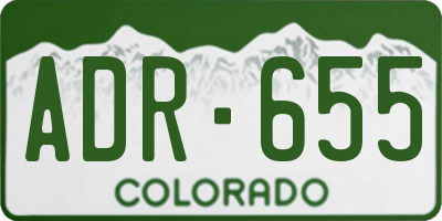 CO license plate ADR655