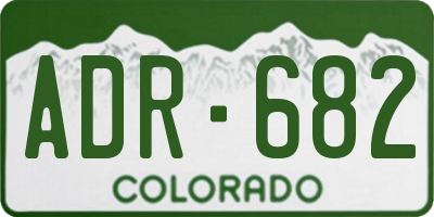 CO license plate ADR682