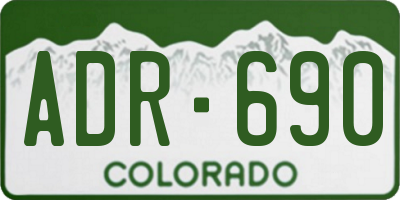 CO license plate ADR690