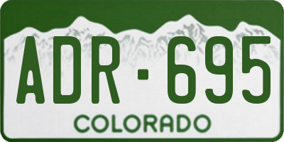 CO license plate ADR695