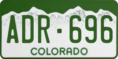 CO license plate ADR696