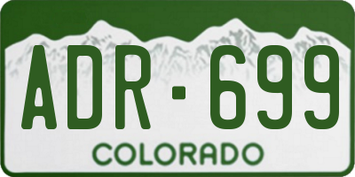 CO license plate ADR699