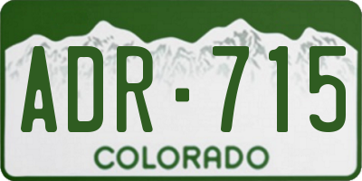 CO license plate ADR715