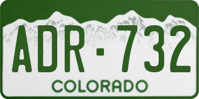 CO license plate ADR732