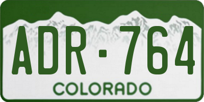 CO license plate ADR764