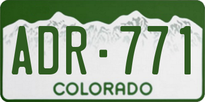 CO license plate ADR771