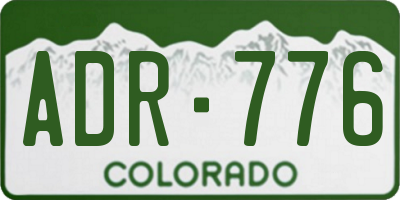 CO license plate ADR776