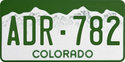 CO license plate ADR782