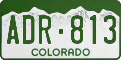 CO license plate ADR813