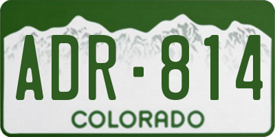 CO license plate ADR814