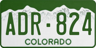 CO license plate ADR824