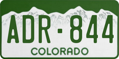 CO license plate ADR844