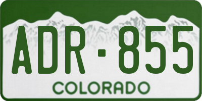CO license plate ADR855