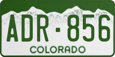 CO license plate ADR856