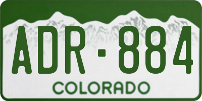 CO license plate ADR884