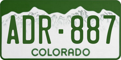 CO license plate ADR887