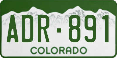 CO license plate ADR891
