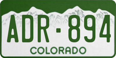 CO license plate ADR894