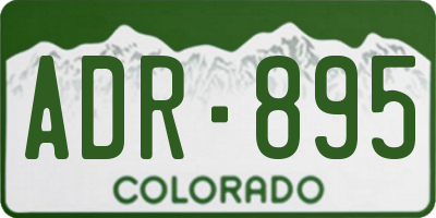 CO license plate ADR895