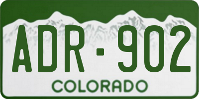CO license plate ADR902