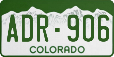 CO license plate ADR906