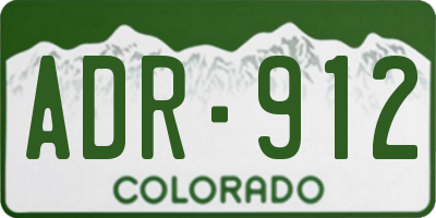 CO license plate ADR912