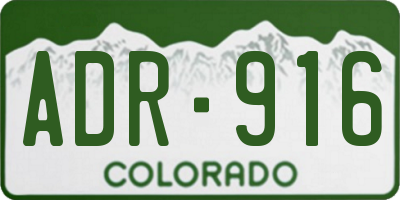 CO license plate ADR916