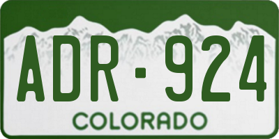 CO license plate ADR924