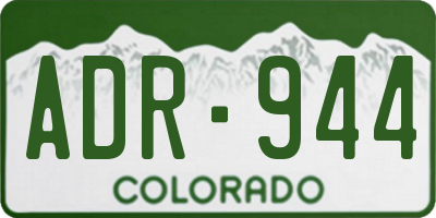 CO license plate ADR944