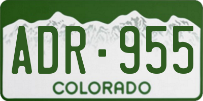 CO license plate ADR955