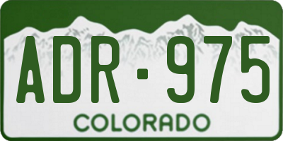 CO license plate ADR975