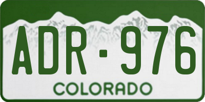 CO license plate ADR976
