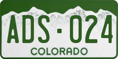 CO license plate ADS024