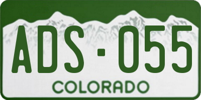 CO license plate ADS055