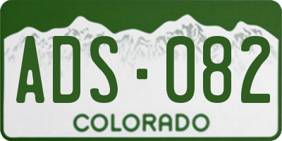 CO license plate ADS082