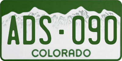 CO license plate ADS090