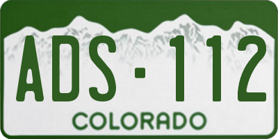 CO license plate ADS112