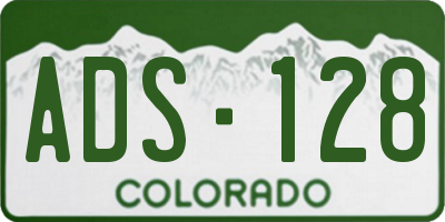 CO license plate ADS128