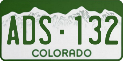 CO license plate ADS132