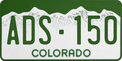 CO license plate ADS150