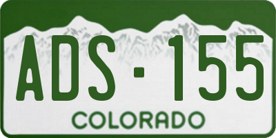 CO license plate ADS155
