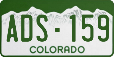 CO license plate ADS159