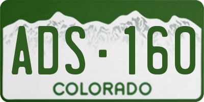 CO license plate ADS160