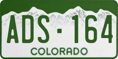 CO license plate ADS164